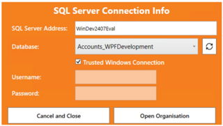 SQL Server Connection Info